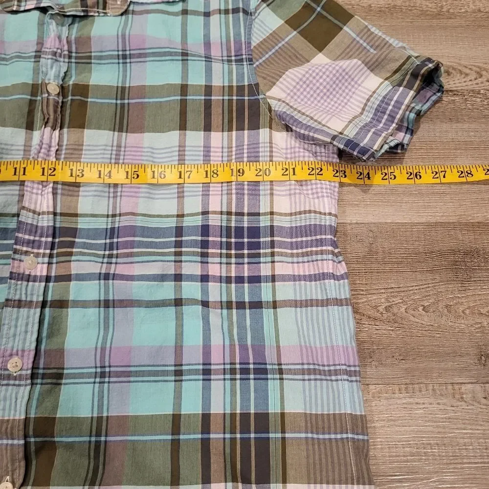 Vineyard Vines Plaid Button Down Short Sleeved Shirt Mens Size Large - Picture 5 of 7